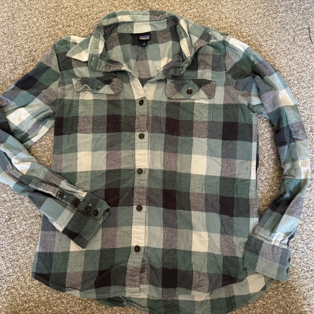 Women Patagonia Flannel Button Up Shirt